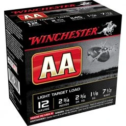 Winchester 12 Gauge - Light Target Load Ammo, 25-Round, AA127
