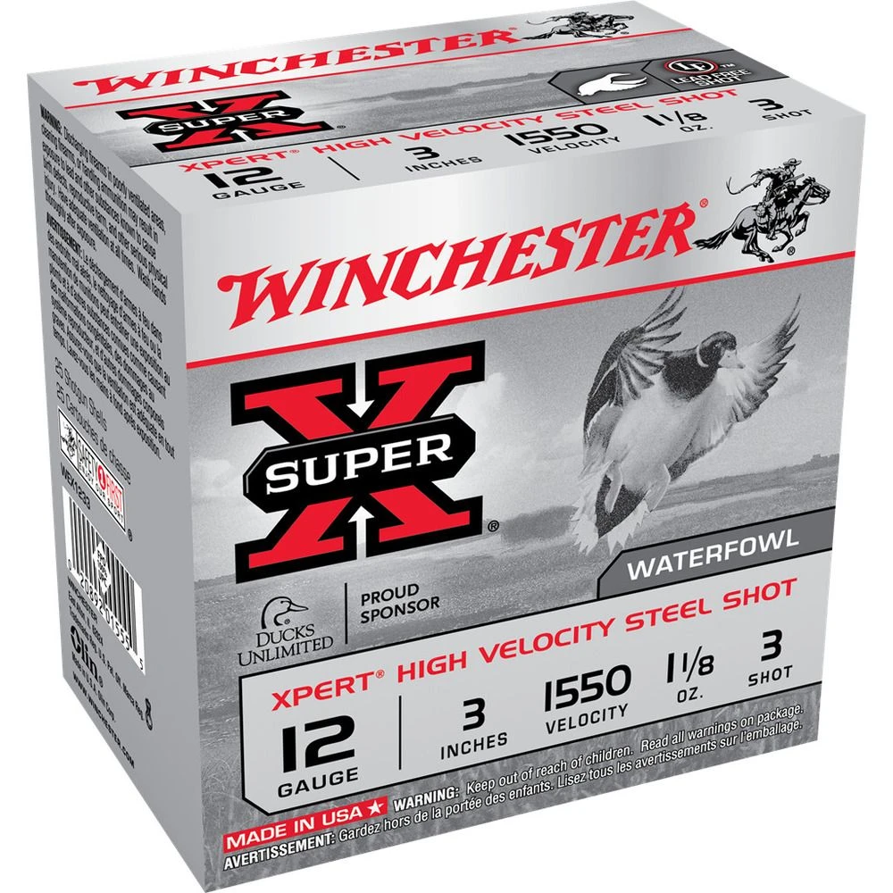 Winchester 12 Gauge - Xpert High Velocity Steel Shot Ammo, 25-Round, WEX1233 3 Winchester 12 Gauge - Xpert High Velocity Steel Shot Ammo, 25-Round, WEX1233