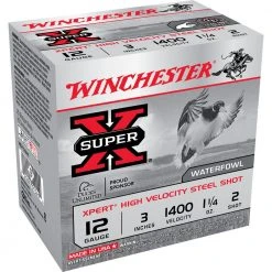 Winchester 12 Gauge - Xpert High Velocity Steel Shot Ammo, 25-Round, WEX123H2
