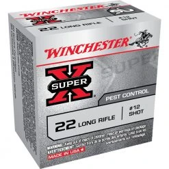 Winchester 22 Long Rifle #12 Shot Ammo, 50-Round, X22LRS
