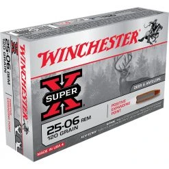 Winchester 25-06 REM - 120 Grain Positive Expanding Point Ammo, 20-Round, X25062