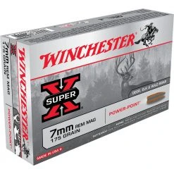 Winchester 7mm REM MAG - 175 Grain Power-Point Ammo, 20-Round, X7MMR2