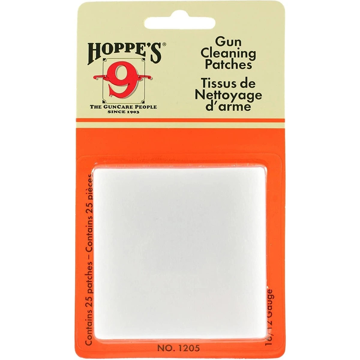 Hoppe's 16 - 12 Gauge Gun Cleaning Patch, 25-Pack, 1205 3 Hoppe's 16 - 12 Gauge Gun Cleaning Patch, 25-Pack, 1205