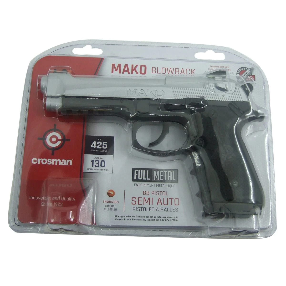 Crosman CO2-Powered Semi Auto Blowback BB Air Pistol, CM9B 3 Crosman CO2-Powered Semi Auto Blowback BB Air Pistol, CM9B