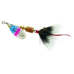 Mepps Aglia - Dressed Treble Rainbow Trout Blade with Grey Tail #1 (1/8 OZ), B1ST RBT-G