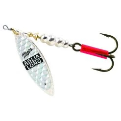 Mepps Aglia Long-Plain Treble Rainbo Scale Blade #4 (1/2 OZ), AL4 S/RS