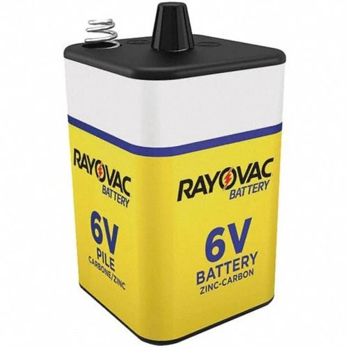 Rayovac Heavy Duty Battery, Spring Terminal, 944C, 6V 3 Rayovac Heavy Duty Battery, Spring Terminal, 944C, 6V