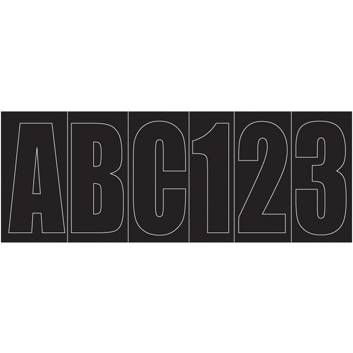 Shoreline Marine Letter Kit, 3 IN, Black, 52129 3 Shoreline Marine Letter Kit, 3 IN, Black, 52129