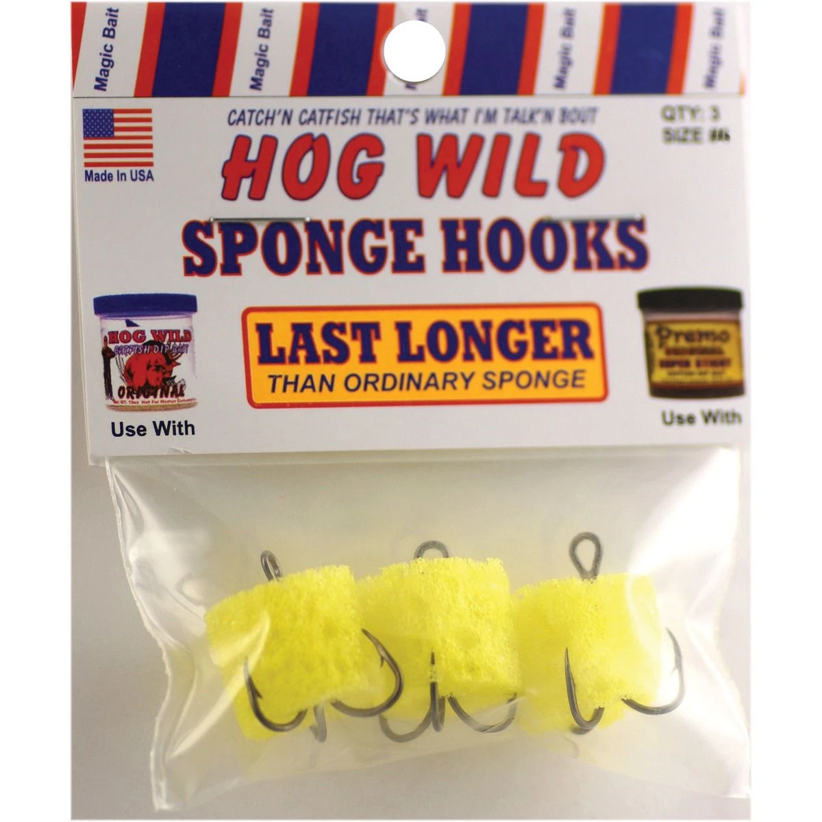 Magic Bait Hog Wild Hook, Size 4, 48-34 3 Magic Bait Hog Wild Hook, Size 4, 48-34