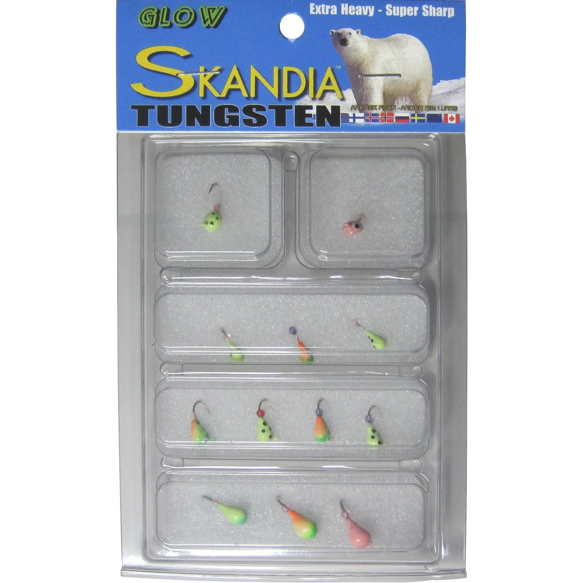 K&e Tungsten Jig 12-Piece Glow, Assorted, FKWSKPG 3 K&e Tungsten Jig 12-Piece Glow, Assorted, FKWSKPG